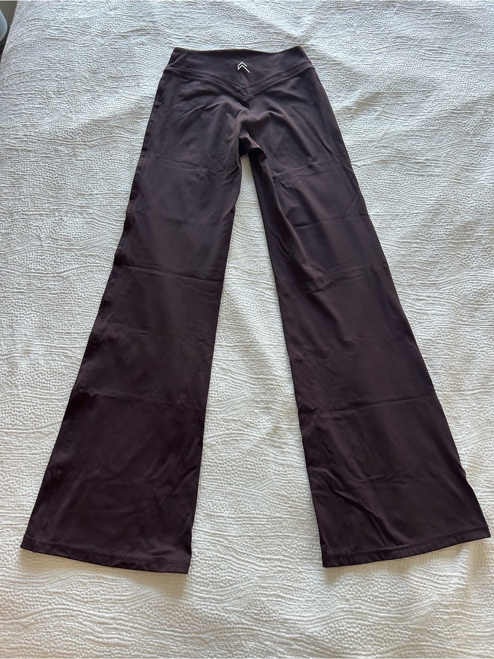 Oner Active Plum Brown Unified Wrap Flared Pants & Baby Tee Set - Picture 4 of 8
